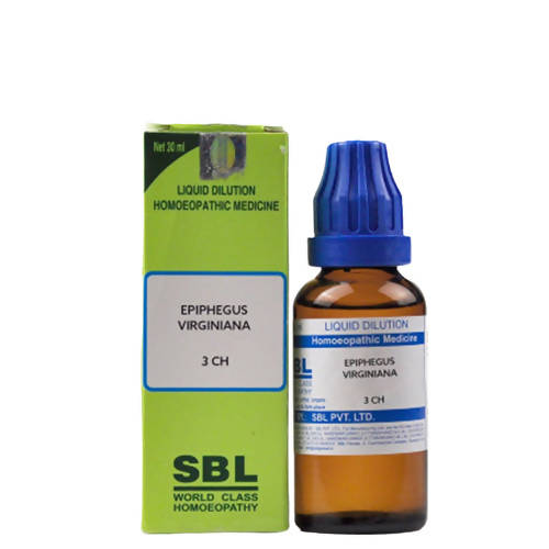 Show details for SBL Homeopathy Epiphegus Virginiana Dilution - 30 ml Picture of SBL Homeopathy Epiphegus Virginiana Dilution - 30 ml