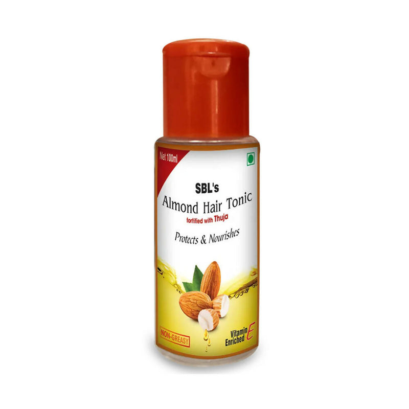 Show details for SBL Homeopathy Almond Hair Tonic Fortified With Thuja Oil - 100 ml Picture of SBL Homeopathy Almond Hair Tonic Fortified With Thuja Oil - 100 ml