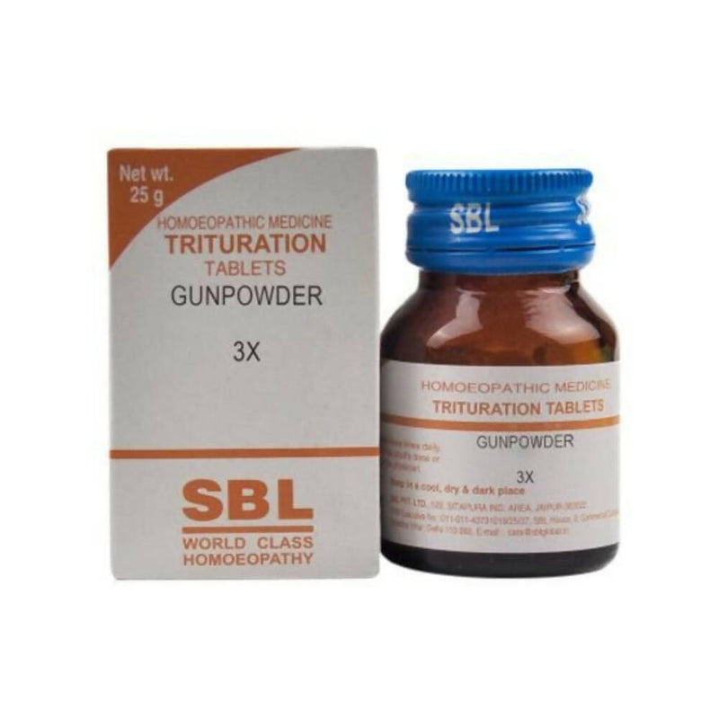 Show details for SBL Homeopathy Gunpowder Trituration Tablets - 25 GM Picture of SBL Homeopathy Gunpowder Trituration Tablets - 25 GM
