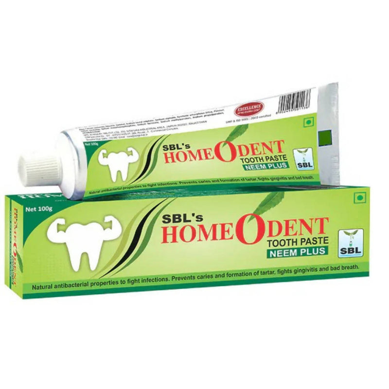 Show details for SBL Homeopathy Homeodent Neem Plus Toothpaste - 100 GM Picture of SBL Homeopathy Homeodent Neem Plus Toothpaste - 100 GM