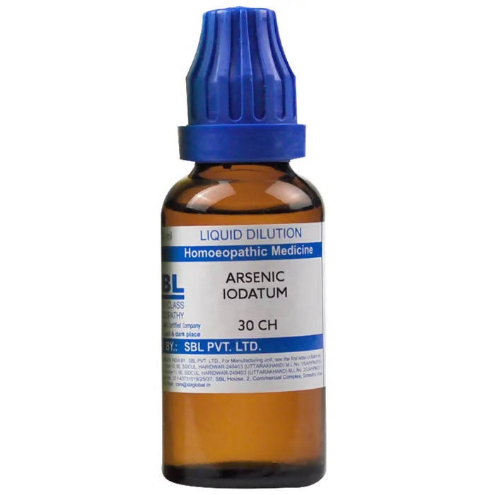 Show details for SBL Homeopathy Arsenic Iodatum Dilution - 30 ml Picture of SBL Homeopathy Arsenic Iodatum Dilution - 30 ml