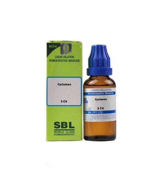 Show details for SBL Homeopathy Cyclamen Dilution - 30 ml Picture of SBL Homeopathy Cyclamen Dilution - 30 ml
