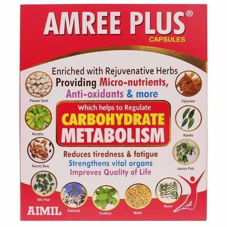 Show details for Aimil Ayurvedic Amree Plus - 20 Cap Picture of Aimil Ayurvedic Amree Plus - 20 Cap