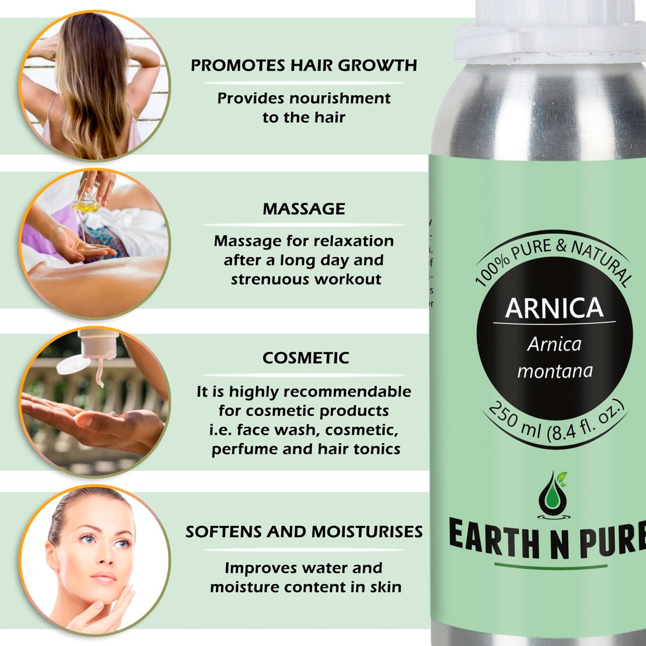 Picture of EARTH N PURE - Arnica Oil – 250 Ml