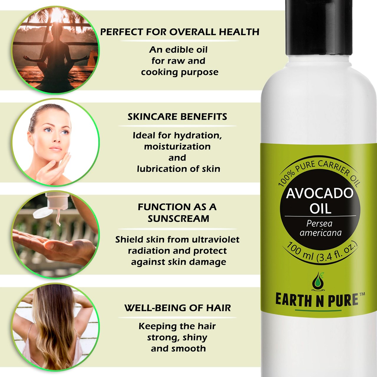 Picture of EARTH N PURE - Avocado Oil – 100 Ml