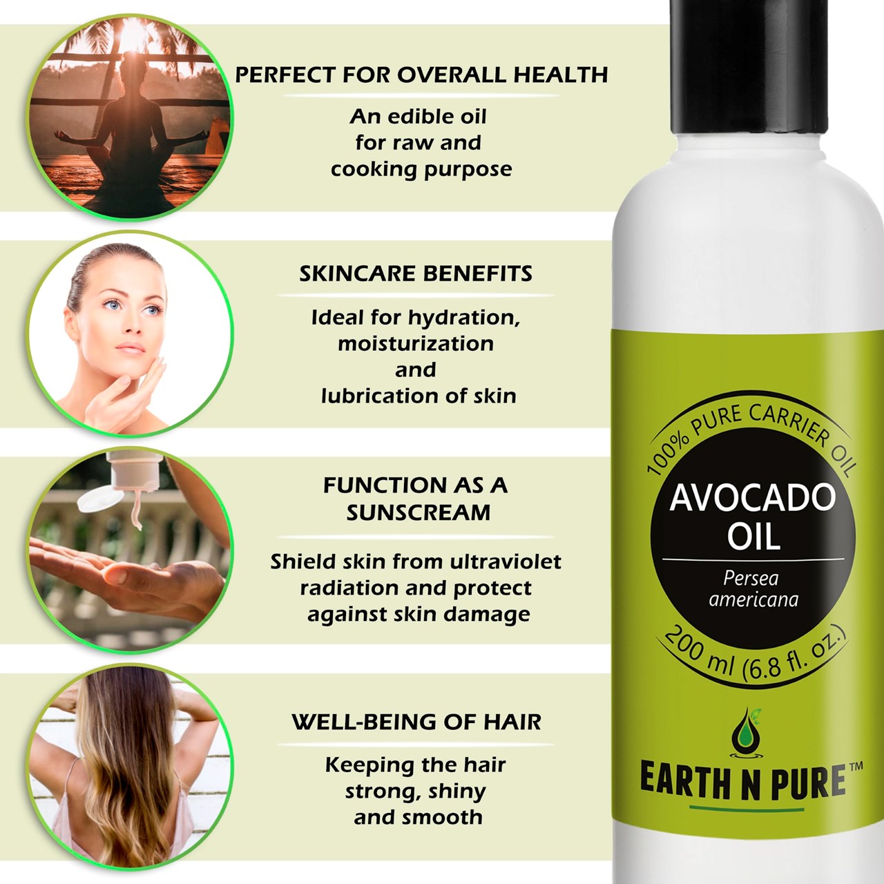 Picture of EARTH N PURE - Avocado Oil – 200 Ml
