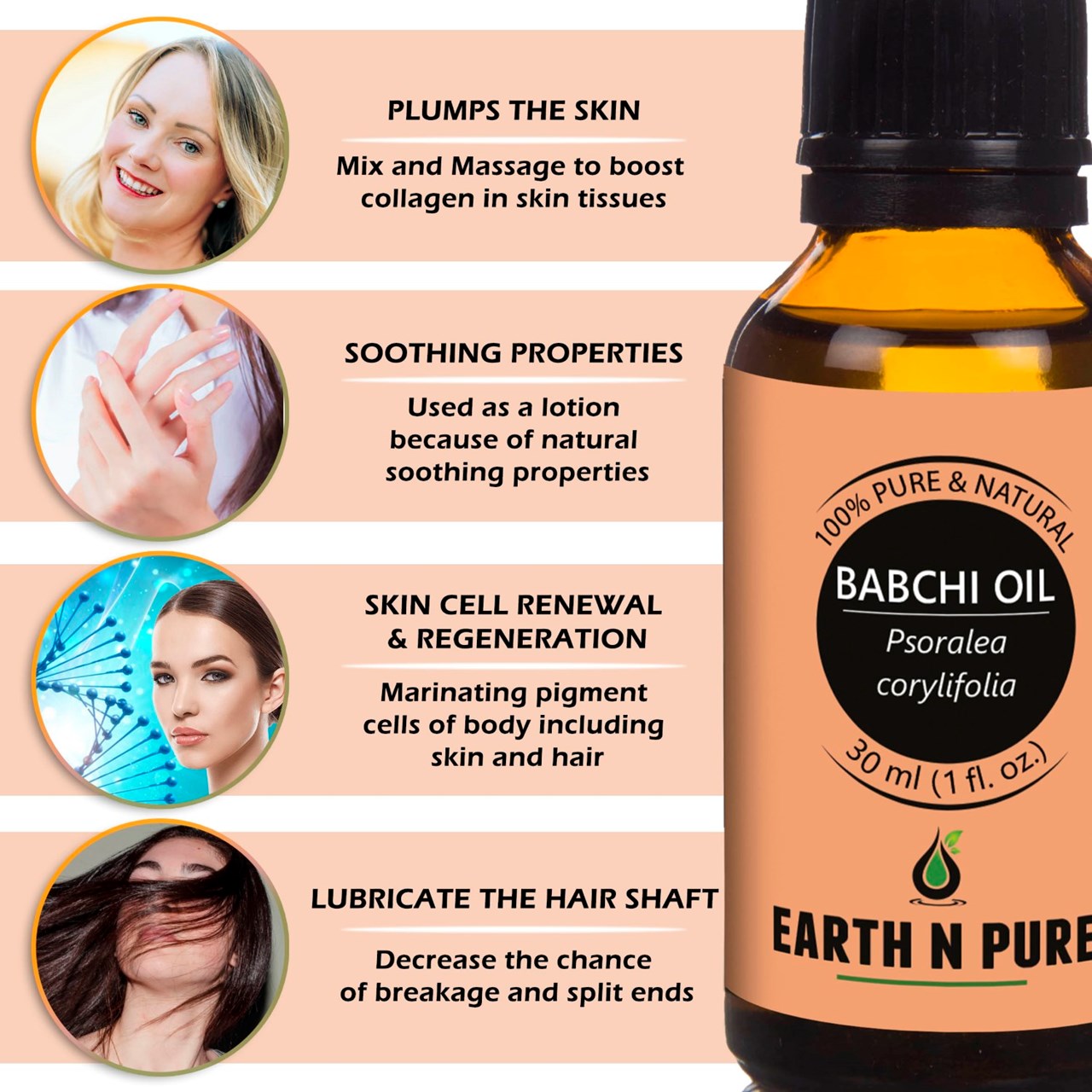 Picture of EARTH N PURE - Babchi Oil – 30 Ml