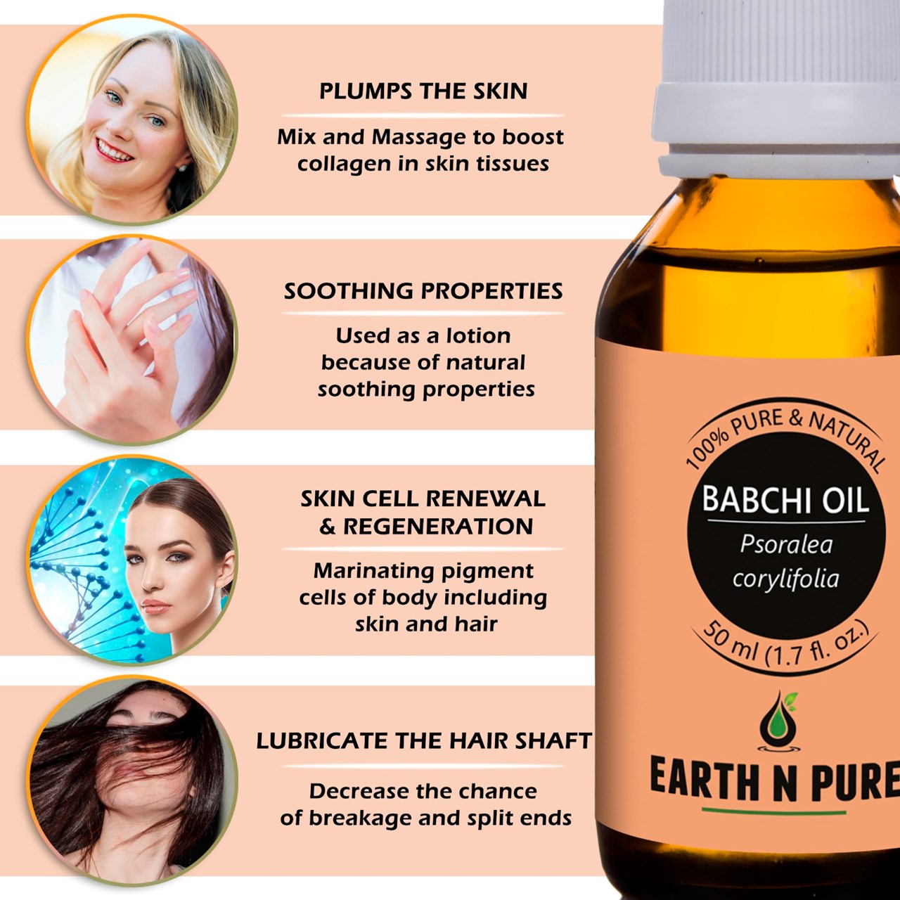 Picture of EARTH N PURE - Babchi Oil – 50 Ml