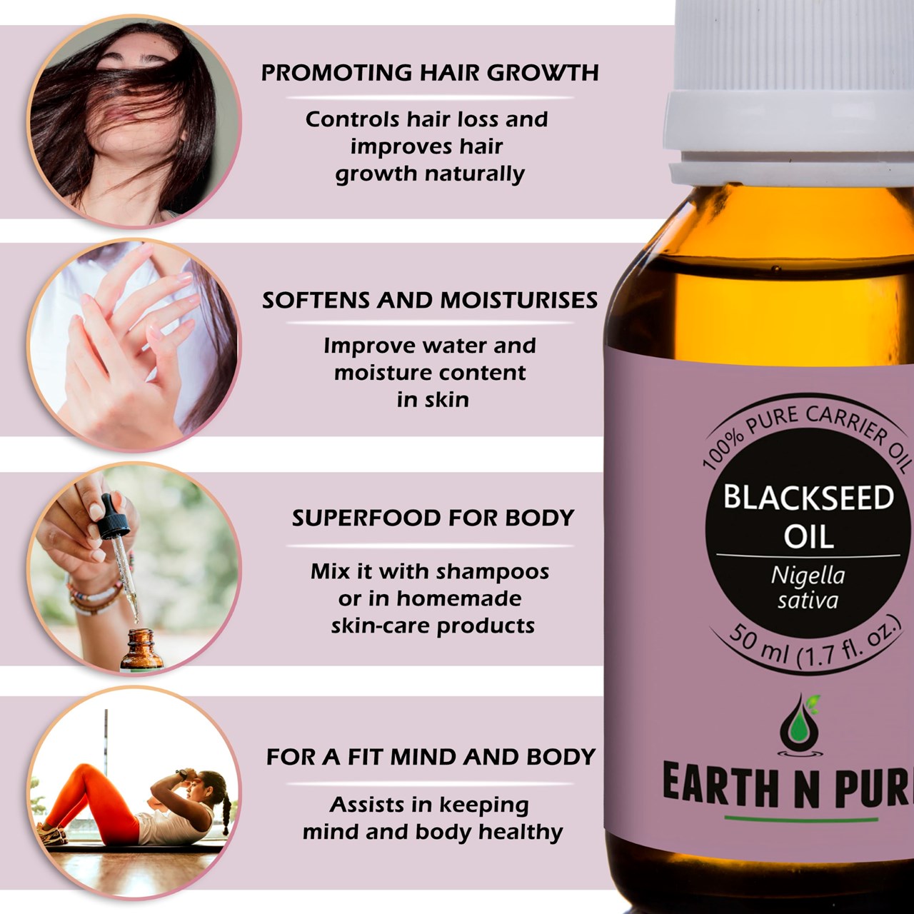 Picture of EARTH N PURE - Blackseed Oil – 50 Ml