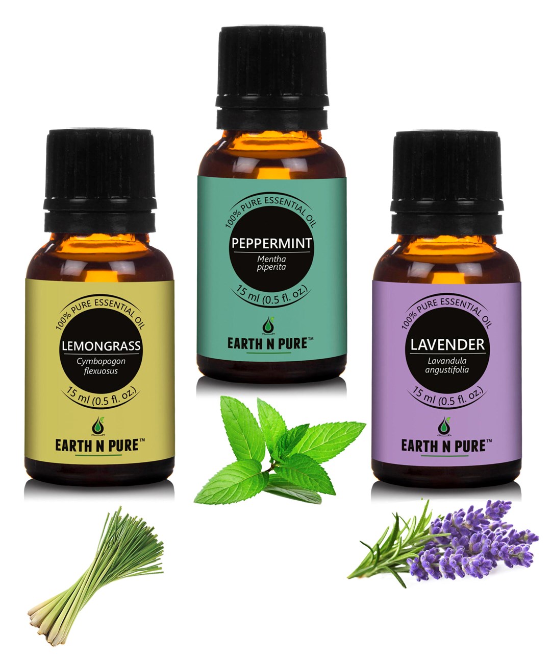 Picture of EARTH N PURE - Essential Oils Pack Of 3 (15 Ml Each)