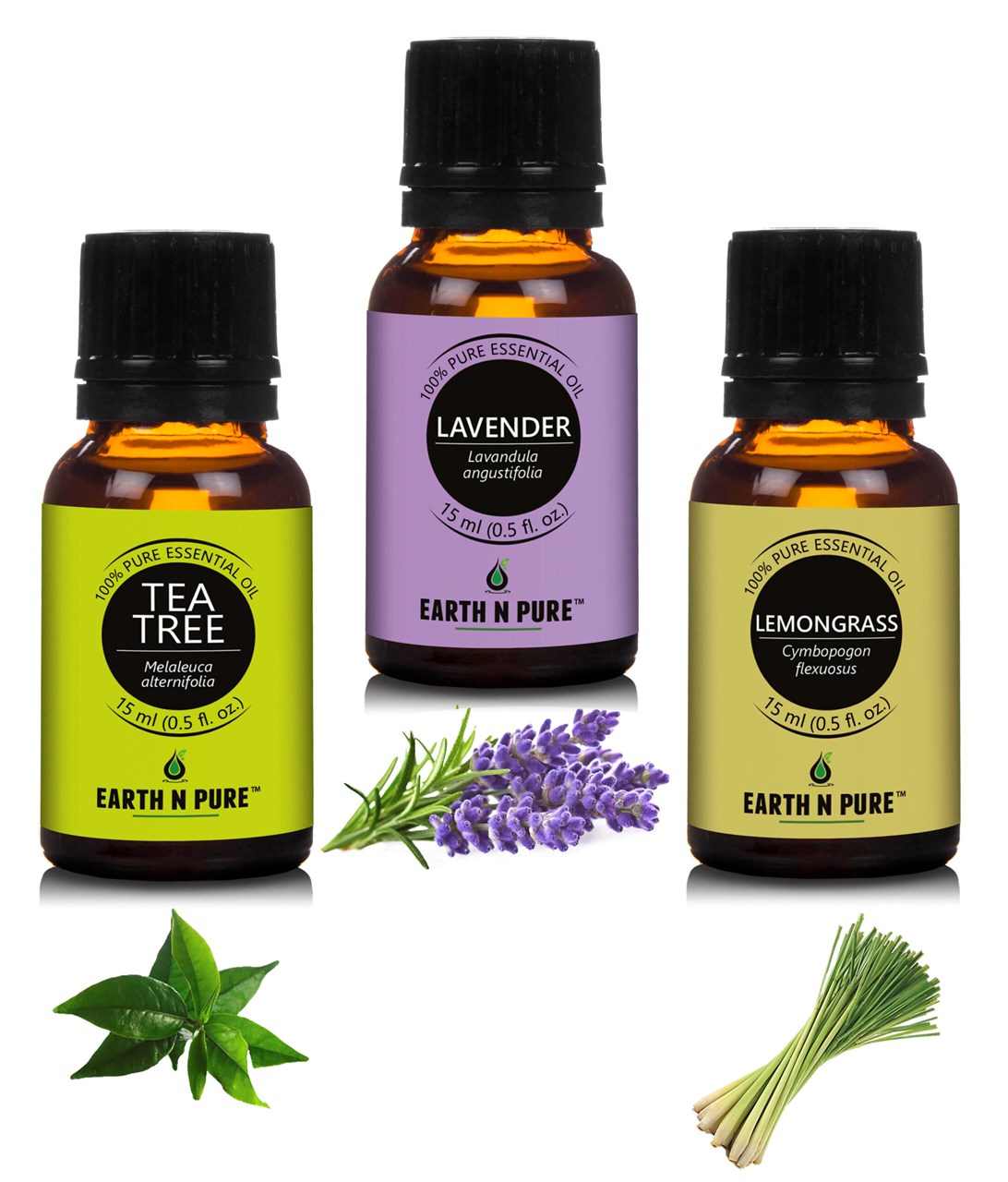 Picture of EARTH N PURE - Essential Oils Pack Of 3 (15 Ml Each)