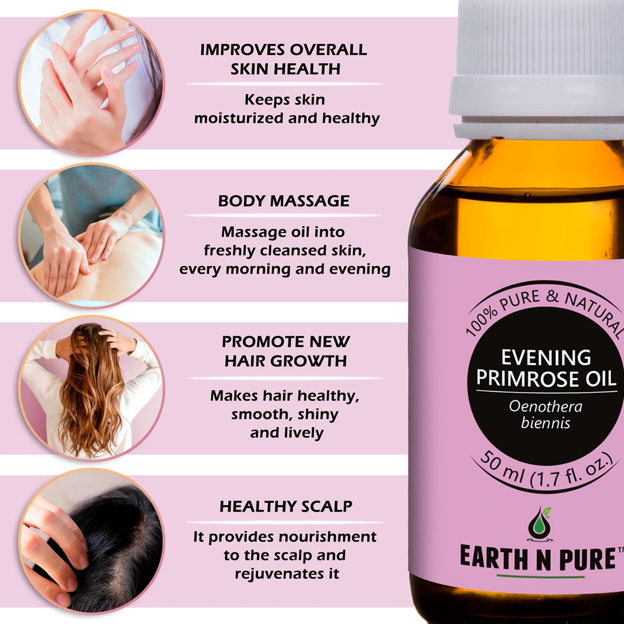Picture of EARTH N PURE - Evening Primrose Oil – 50 Ml