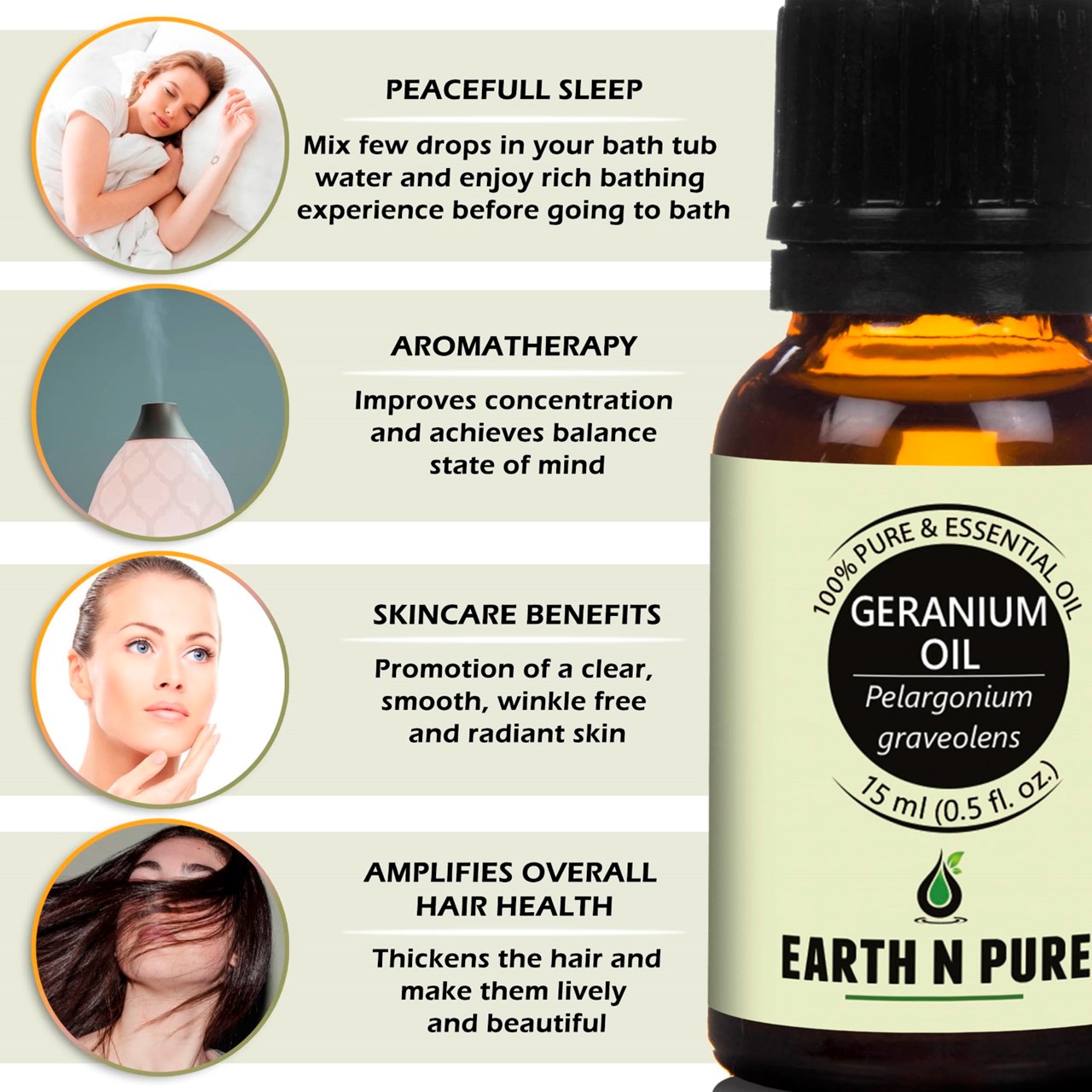 Picture of EARTH N PURE - Geranium Oil  – 15 ml