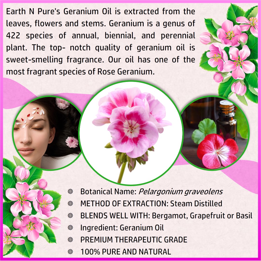 Picture of EARTH N PURE - Geranium Oil – 250 Ml