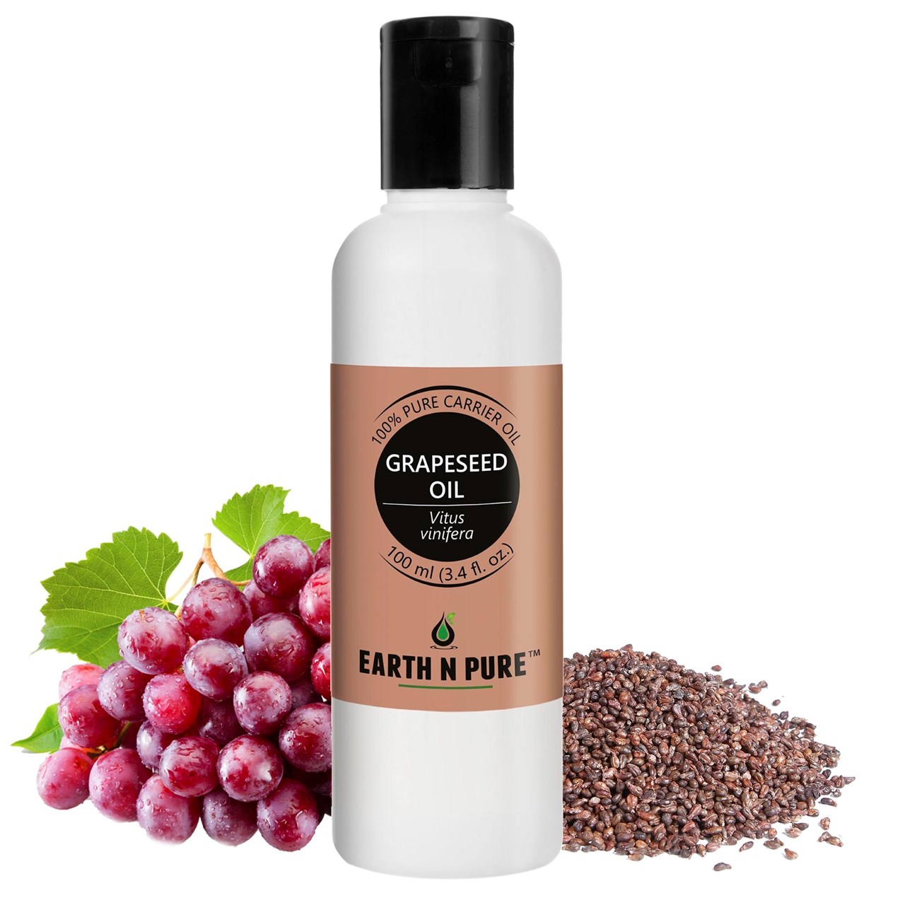 Show details for EARTH N PURE - Grapeseed Oil  – 100 ml Picture of EARTH N PURE - Grapeseed Oil  – 100 ml