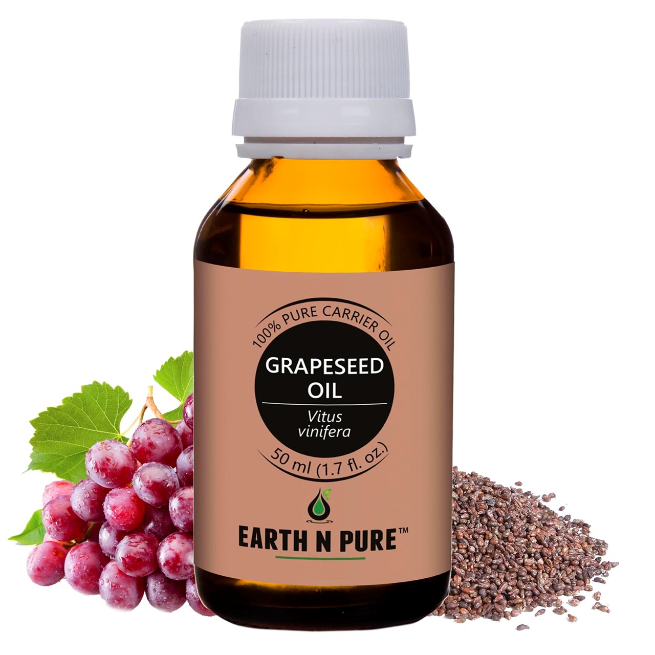 Show details for EARTH N PURE - Grapeseed Oil  – 50 ml Picture of EARTH N PURE - Grapeseed Oil  – 50 ml