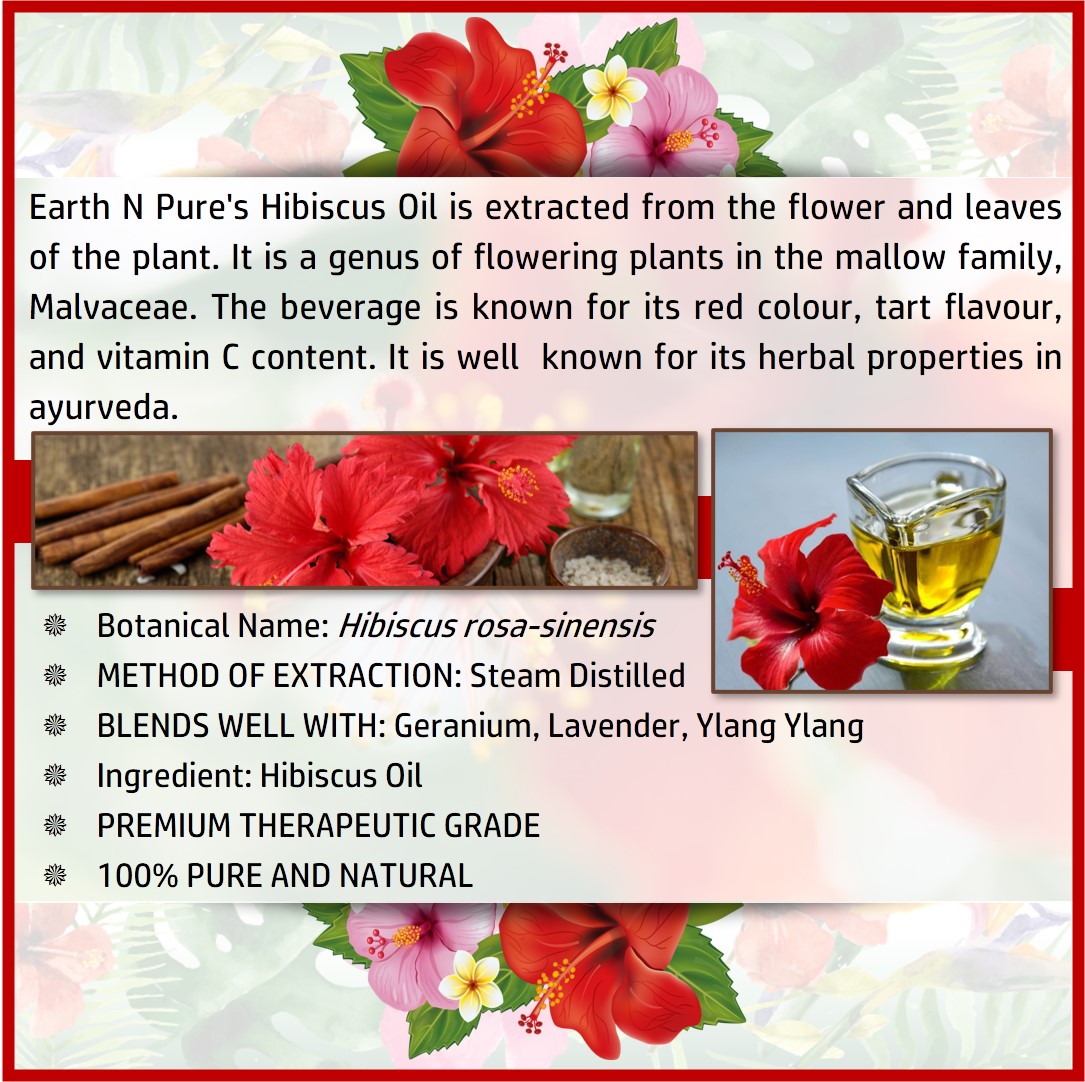 Picture of EARTH N PURE - Hibiscus Oil – 100 Ml