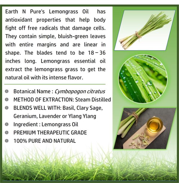 Picture of EARTH N PURE - Lemongrass Oil – 15 Ml