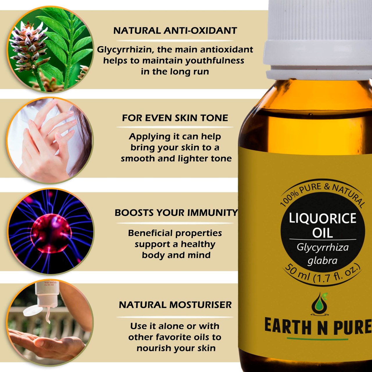 Picture of EARTH N PURE - Liquorice Oil – 50 Ml