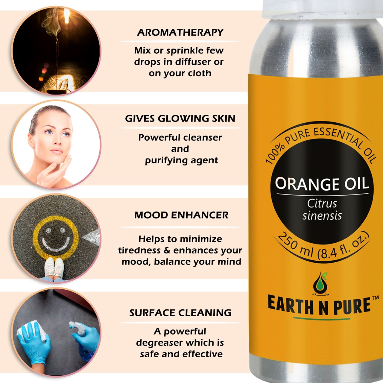 Picture of EARTH N PURE - Orange Oil – 250 Ml