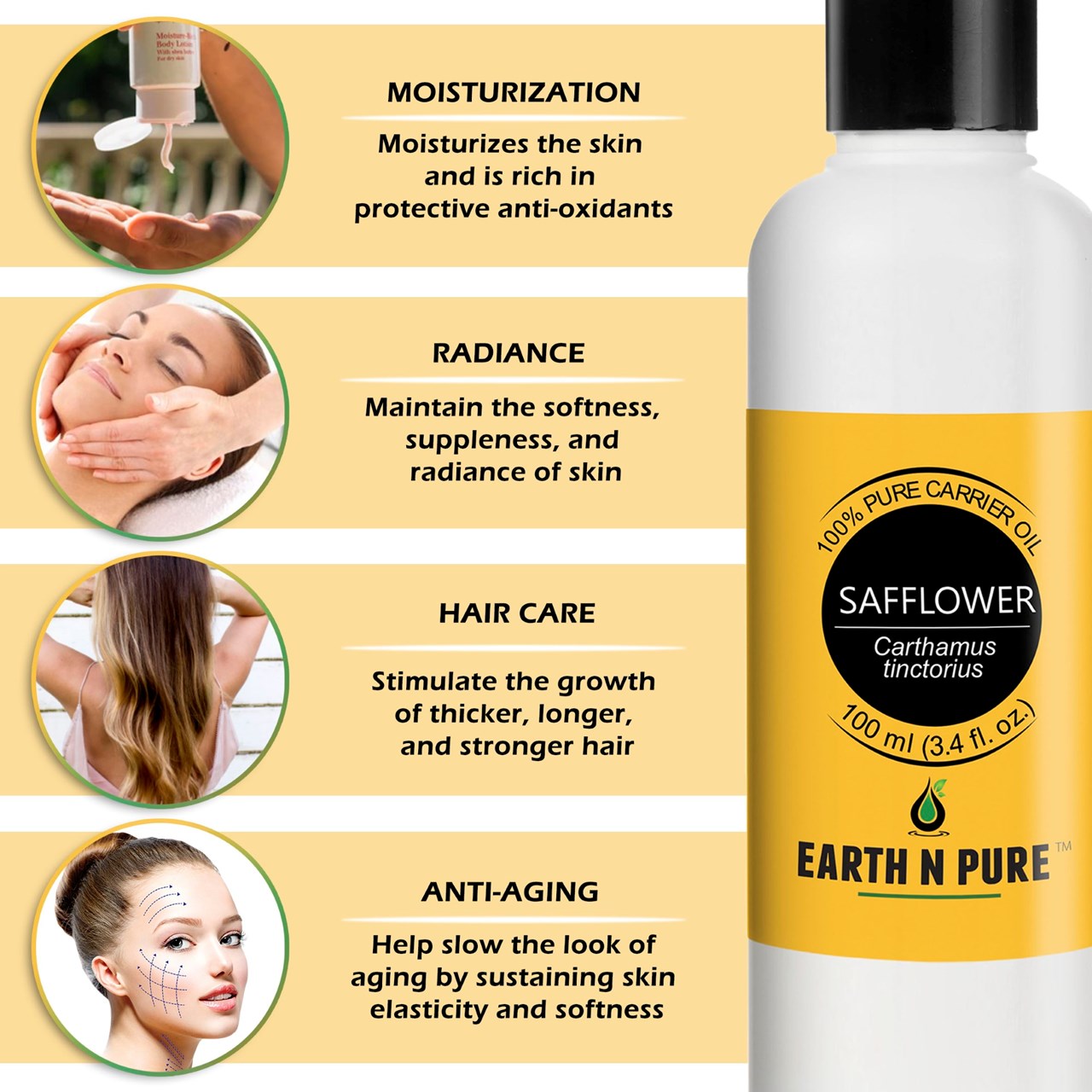 Picture of EARTH N PURE - Safflower Oil – 100 Ml