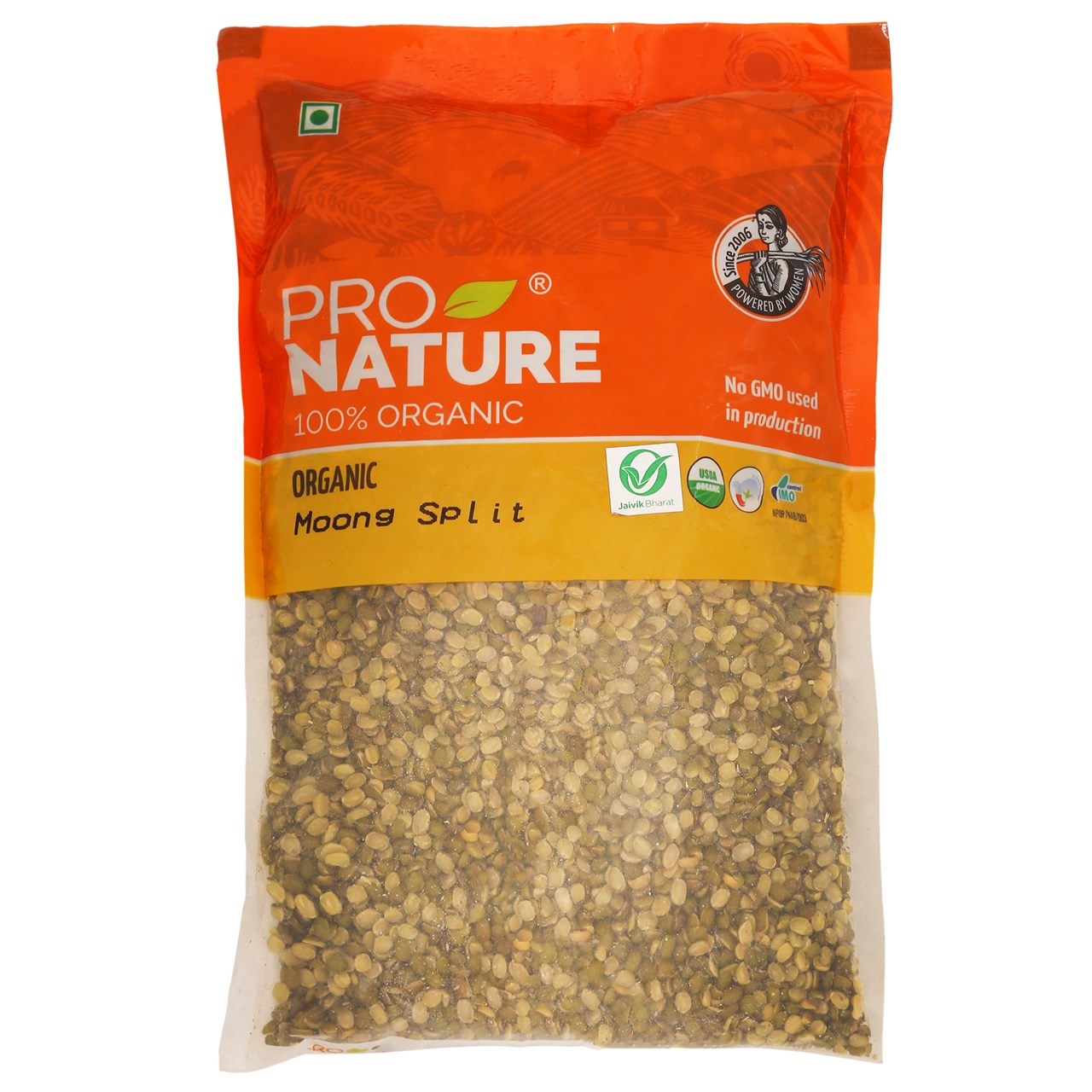 Picture of  Pro Nature 100% Organic Moong Green Split 500g