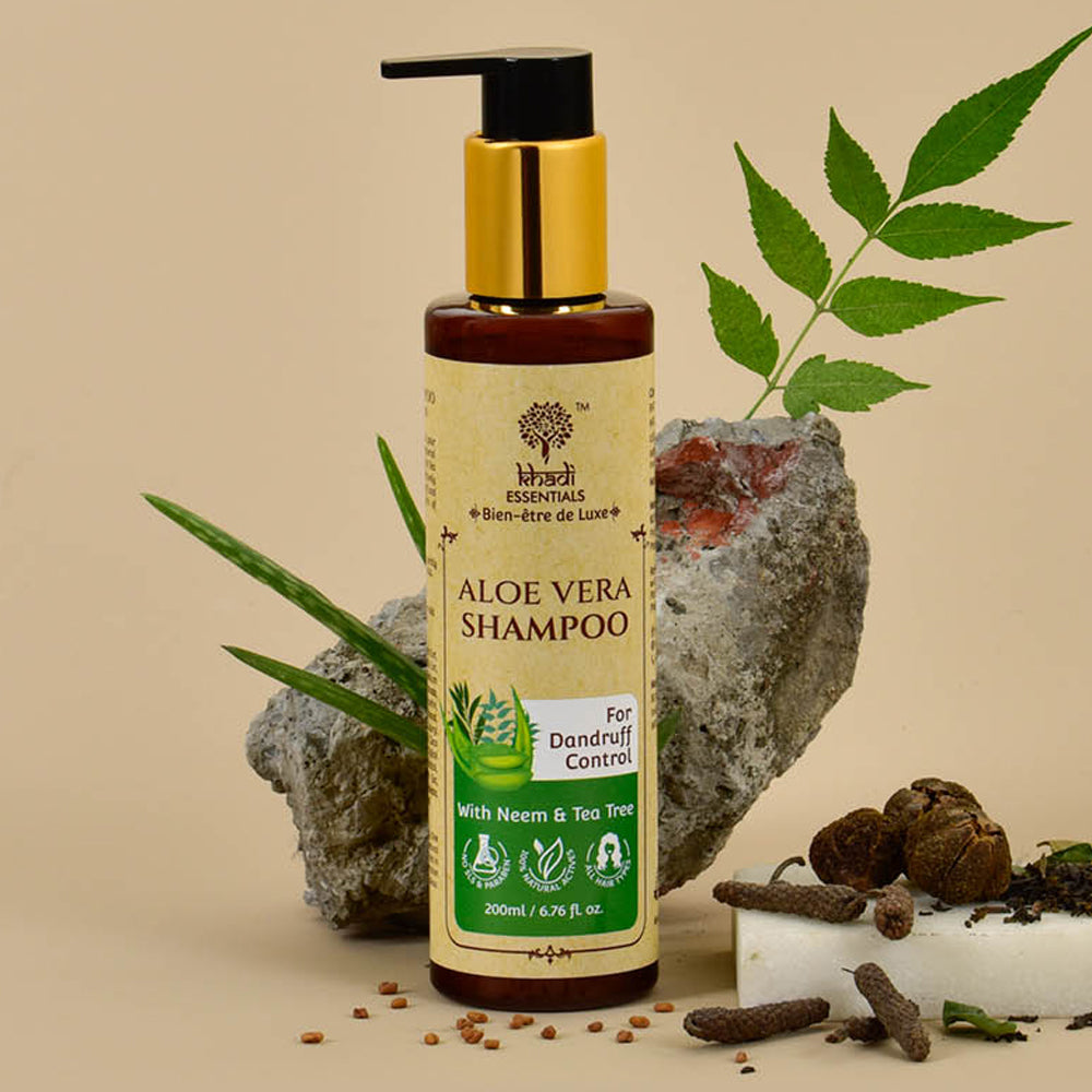 Show details for Khadi Essentials Aloe, Neem & Tea Tree Shampoo - 200 ML Picture of Khadi Essentials Aloe, Neem & Tea Tree Shampoo - 200 ML
