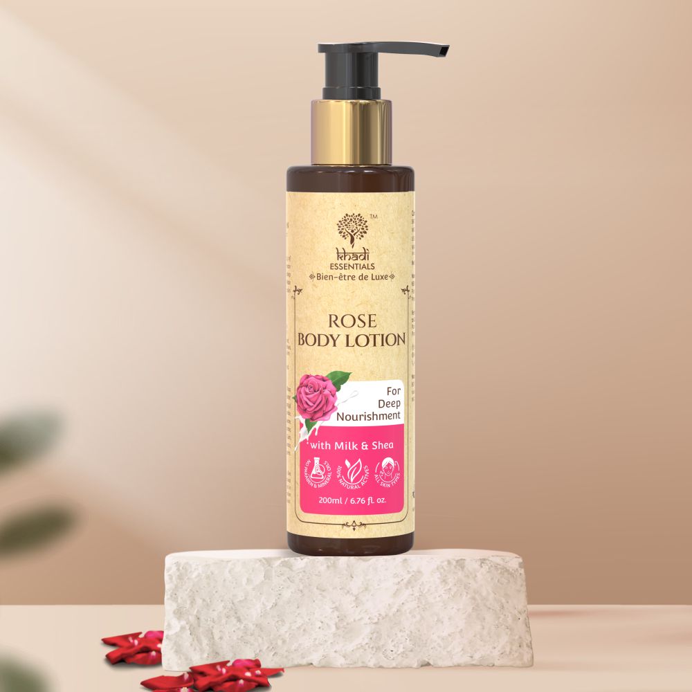 Show details for Khadi Essentials Rose Body Lotion - 200 ML Picture of Khadi Essentials Rose Body Lotion - 200 ML