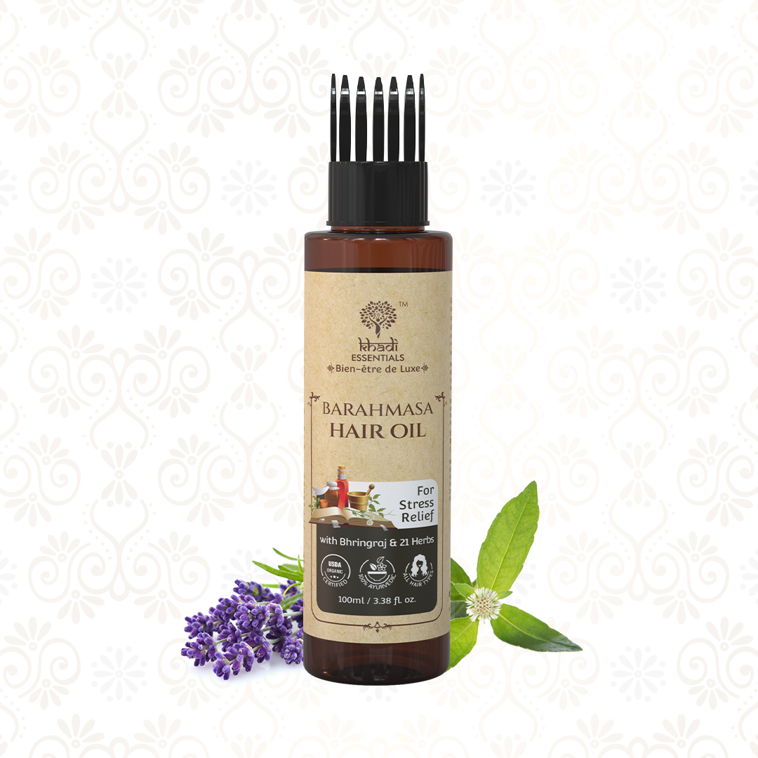 Show details for Khadi Essentials Barahmasa Hair Oil - 100 ML Picture of Khadi Essentials Barahmasa Hair Oil - 100 ML
