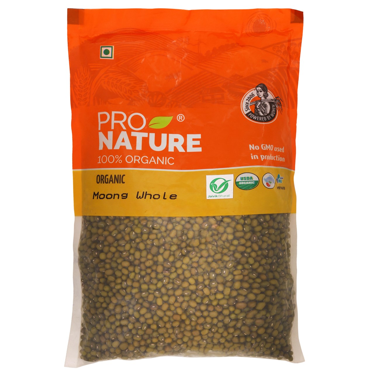 Picture of  Pro Nature 100% Organic Moong Green Whole 500g