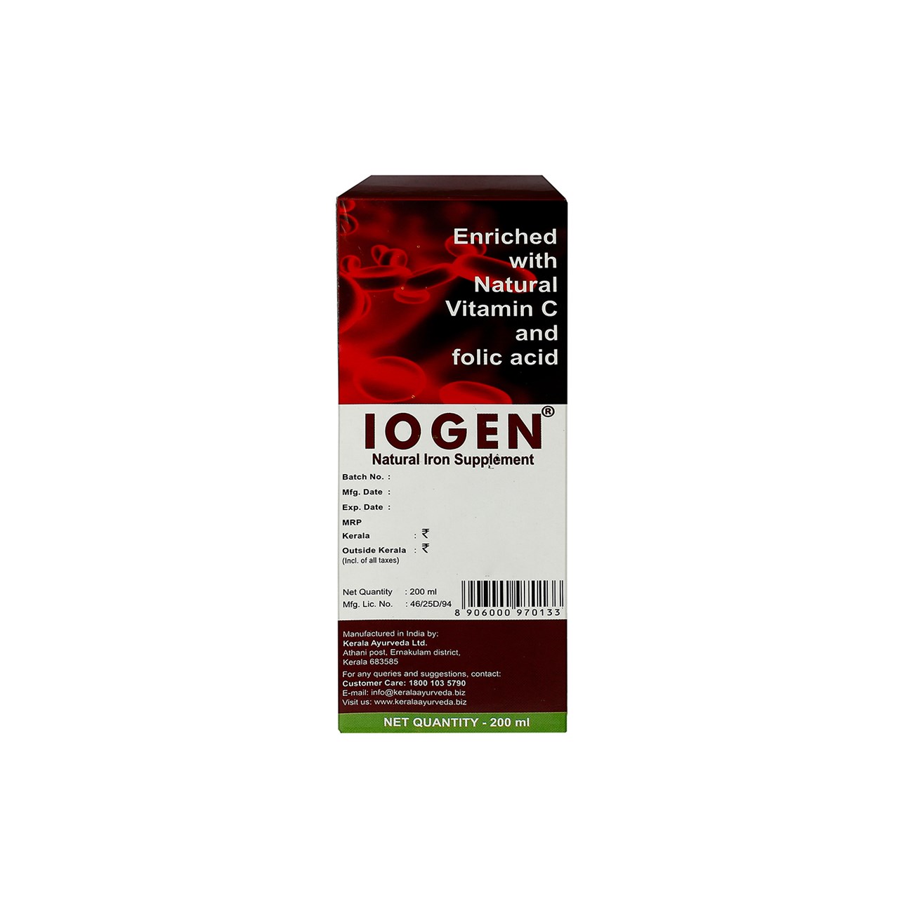 Picture of Kerala Ayurveda Iogen (Syrup) 200 Ml