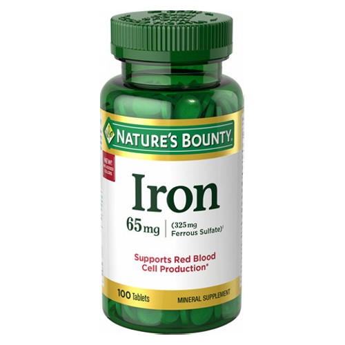 Show details for Nature's Bounty Iron 65 mg 100 Tabs Picture of Nature's Bounty Iron 65 mg 100 Tabs