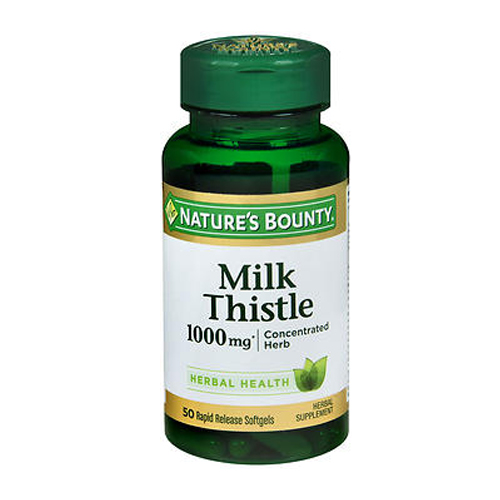 Show details for Nature's Bounty Milk Thistle 1000 mg 50 Softgels Picture of Nature's Bounty Milk Thistle 1000 mg 50 Softgels