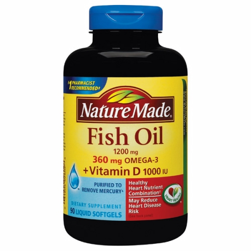Show details for Nature Made Fish Oil + Vitamin D - 90 Liquid Softgels Picture of Nature Made Fish Oil + Vitamin D - 90 Liquid Softgels