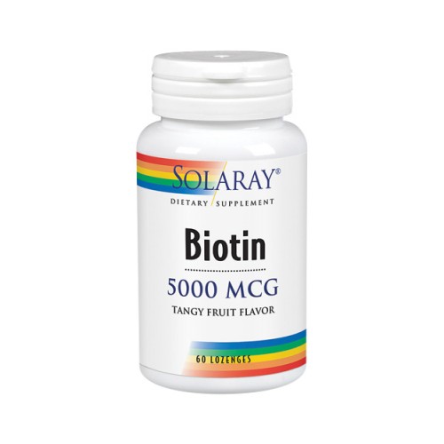 Show details for Solaray Biotin 5000 Mcg - 60 Lozenges Picture of Solaray Biotin 5000 Mcg - 60 Lozenges