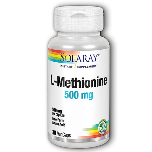 Show details for Solaray L-Methionine 500 mg - 30 Veg Capsules  Picture of Solaray L-Methionine 500 mg - 30 Veg Capsules