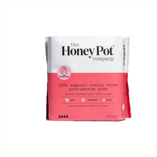 Picture of The Honey Pot Organic Herbal-Infused Pads with Wings Post-Partum