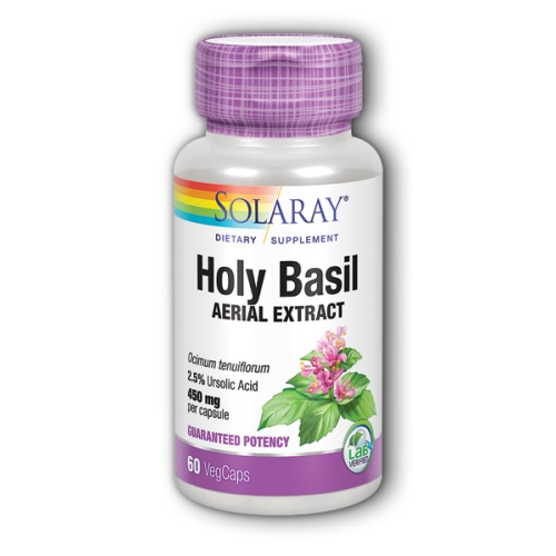 Show details for Solaray Holy Basil 450 mg - 60 Veg Capsules  Picture of Solaray Holy Basil 450 mg - 60 Veg Capsules