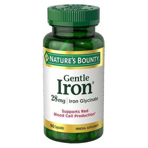 Show details for Nature's Bounty Gentle Iron 28 mg 90 Caps Picture of Nature's Bounty Gentle Iron 28 mg 90 Caps
