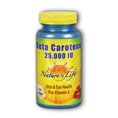 Show details for Nature's Life Beta Carotene - 250 Softgels Picture of Nature's Life Beta Carotene - 250 Softgels