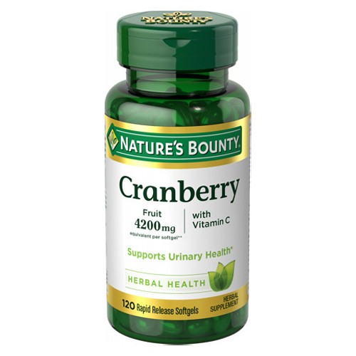 Show details for Nature's Bounty Cranberry Equivalent with Vitamin C 4200 mg 120 Softgels Picture of Nature's Bounty Cranberry Equivalent with Vitamin C 4200 mg 120 Softgels