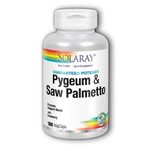 Picture of Solaray Pygeum & Saw Palmetto - 180 Veg Capsules 
