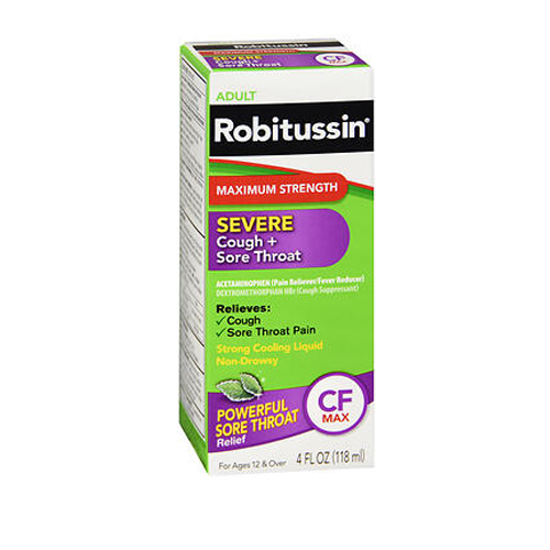 Picture of Robitussin Robitussin Adult Maximum Strength Severe Cough + Sore Throat Relief Liquid