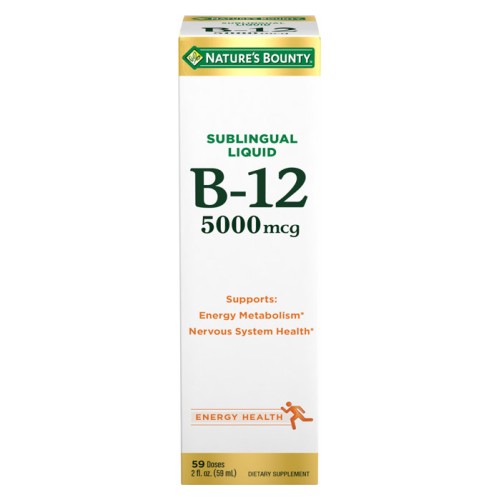 Show details for Nature's Bounty Nature's B-12 Sublingual Liquid 5000 mcg Picture of Nature's Bounty Nature's B-12 Sublingual Liquid 5000 mcg