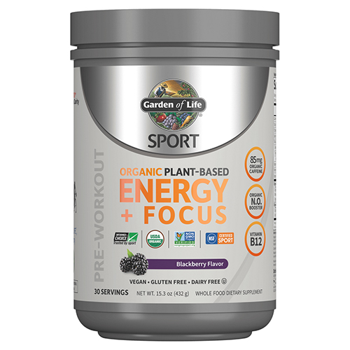 Picture of Garden of Life SPORT Organic Pre-Workout Energy plus Focus Blackberry Powder