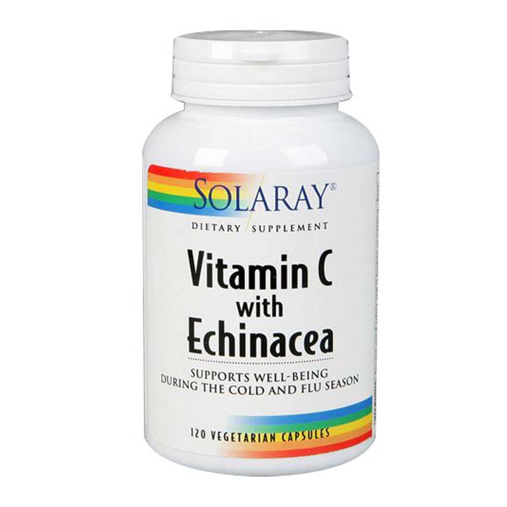Show details for Solaray Vitamin C With Echinacea - 120 Veg Capsules  Picture of Solaray Vitamin C With Echinacea - 120 Veg Capsules