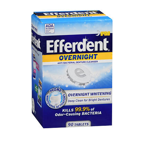 Picture of Med Tech Products Efferdent Overnight Whitening Anti-Bacterial