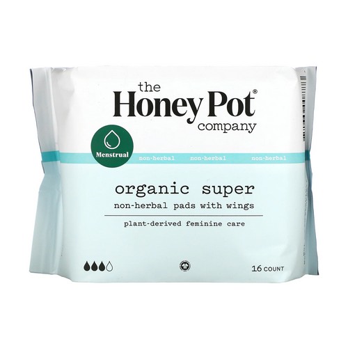 Picture of The Honey Pot Organic Cotton Non-Herbal Super Pads