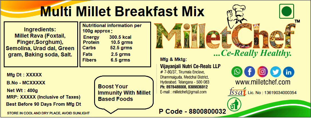 Picture of Multi Millet Breakfast Ready Mix