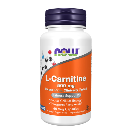 Picture of Now Foods L-Carnitine 500 mg - 60 Veg Capsules
